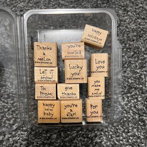 Stampin' Up! Tiny Talk 12 pc. Mounted Stamp Set